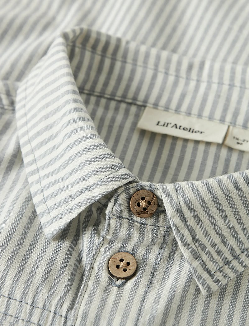 Lil'Atelier - NMMDARKO SS LOOSE SHIRT LIL - kurzärmlige hemden - coconut milk - 0