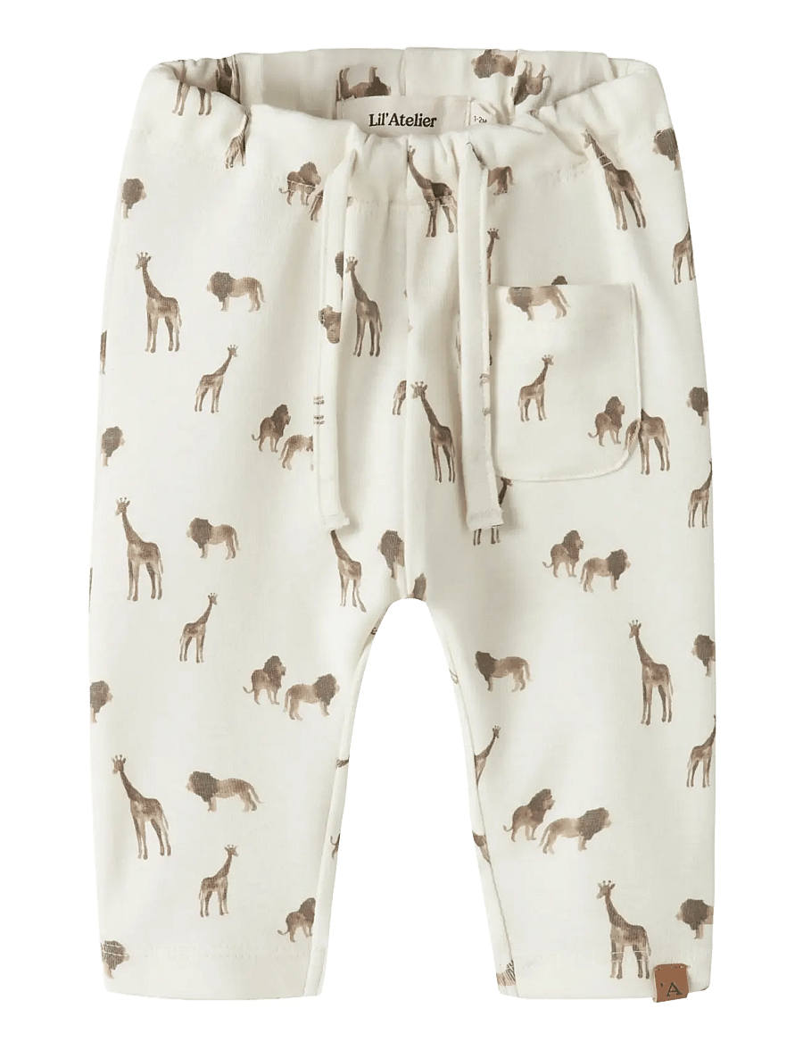 Lil'Atelier - NBMLAYO GEU LOOSE PANT LIL - babyhosen - coconut milk - 0