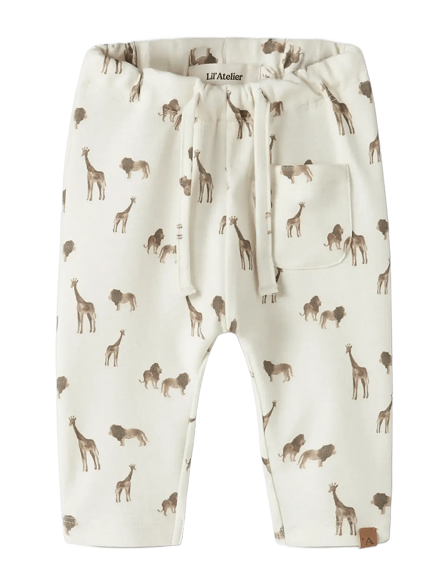 Lil'Atelier - NBMLAYO GEU LOOSE PANT LIL - babyhosen - coconut milk - 2