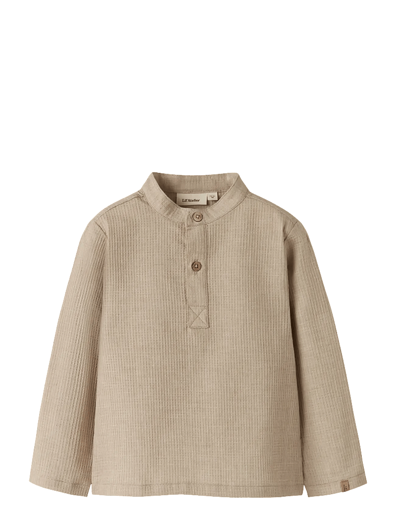 Lil'Atelier - NMMDASHER LS LOOSE SHIRT LIL - pikkade varrukatega särgid - oxford tan - 0