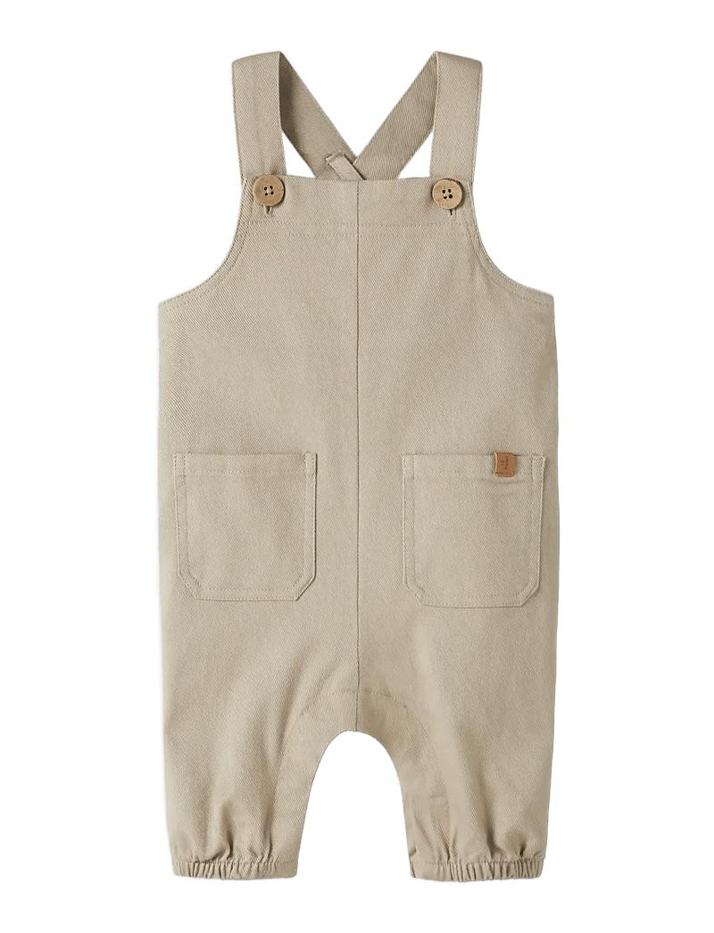 Lil'Atelier - NBMDOREEN LOOSE TWI OVERALL 9977-DH LIL - kortärmade bodysuits - oxford tan - 0