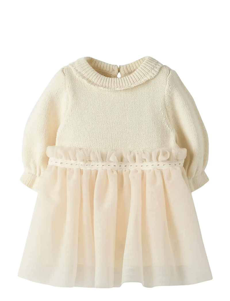 Lil'Atelier - NBFSARINA LS KNIT BODY DRESS LIL - langärmelige babykleider - pistachio shell - 1