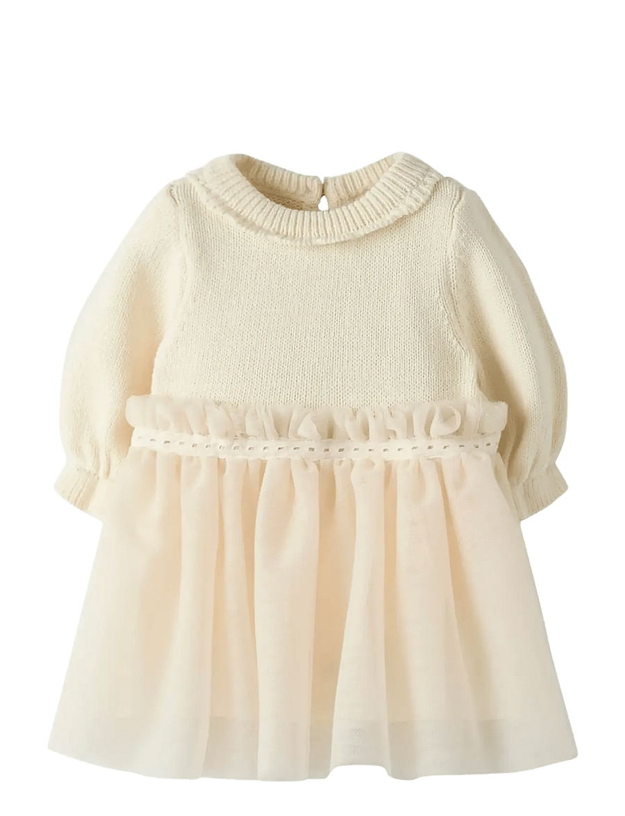 Lil'Atelier - NBFSARINA LS KNIT BODY DRESS LIL - robes pour bébés à manches longues - pistachio shell - 1