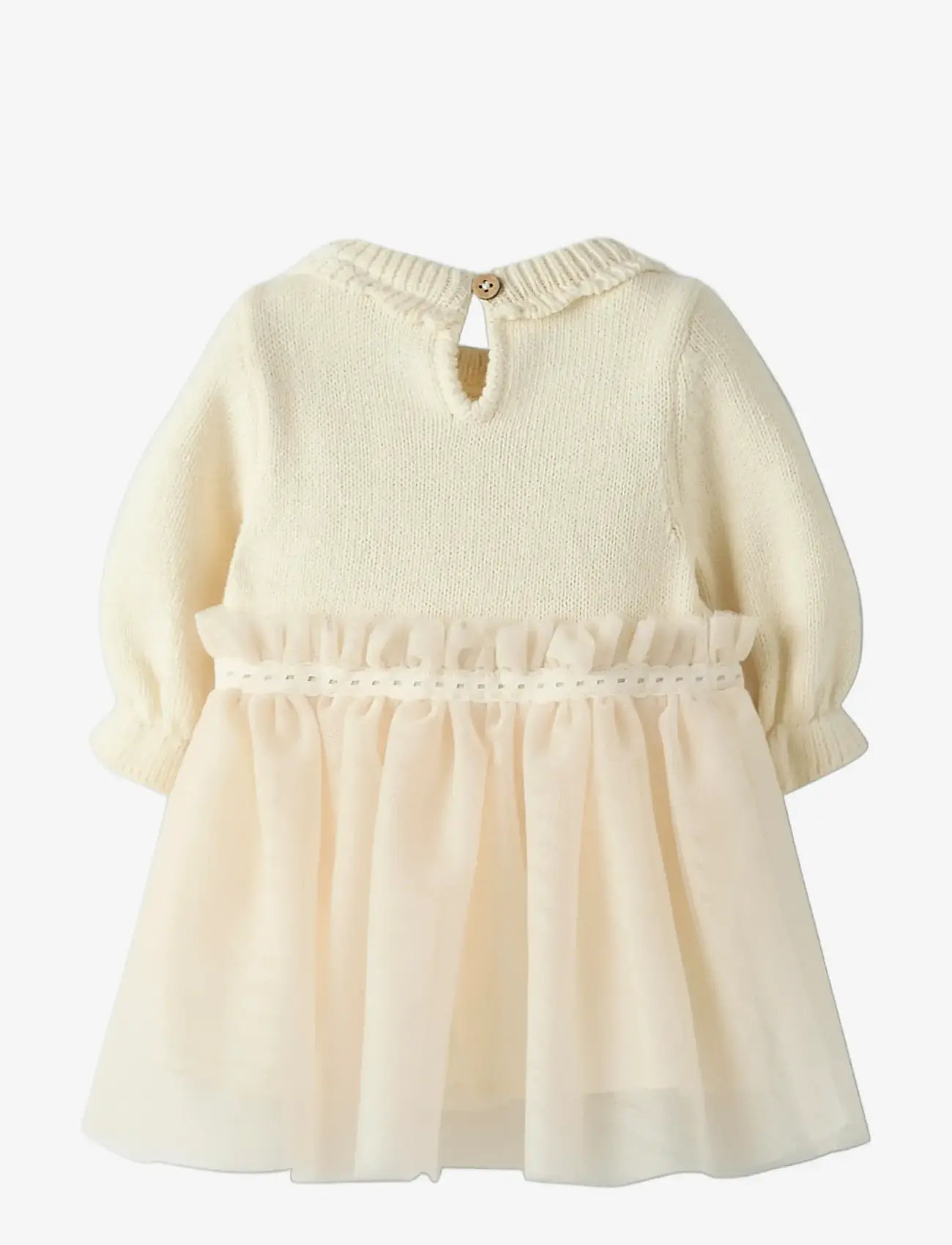 Lil'Atelier - NBFSARINA LS KNIT BODY DRESS LIL - långärmade babyklänningar - pistachio shell - 2