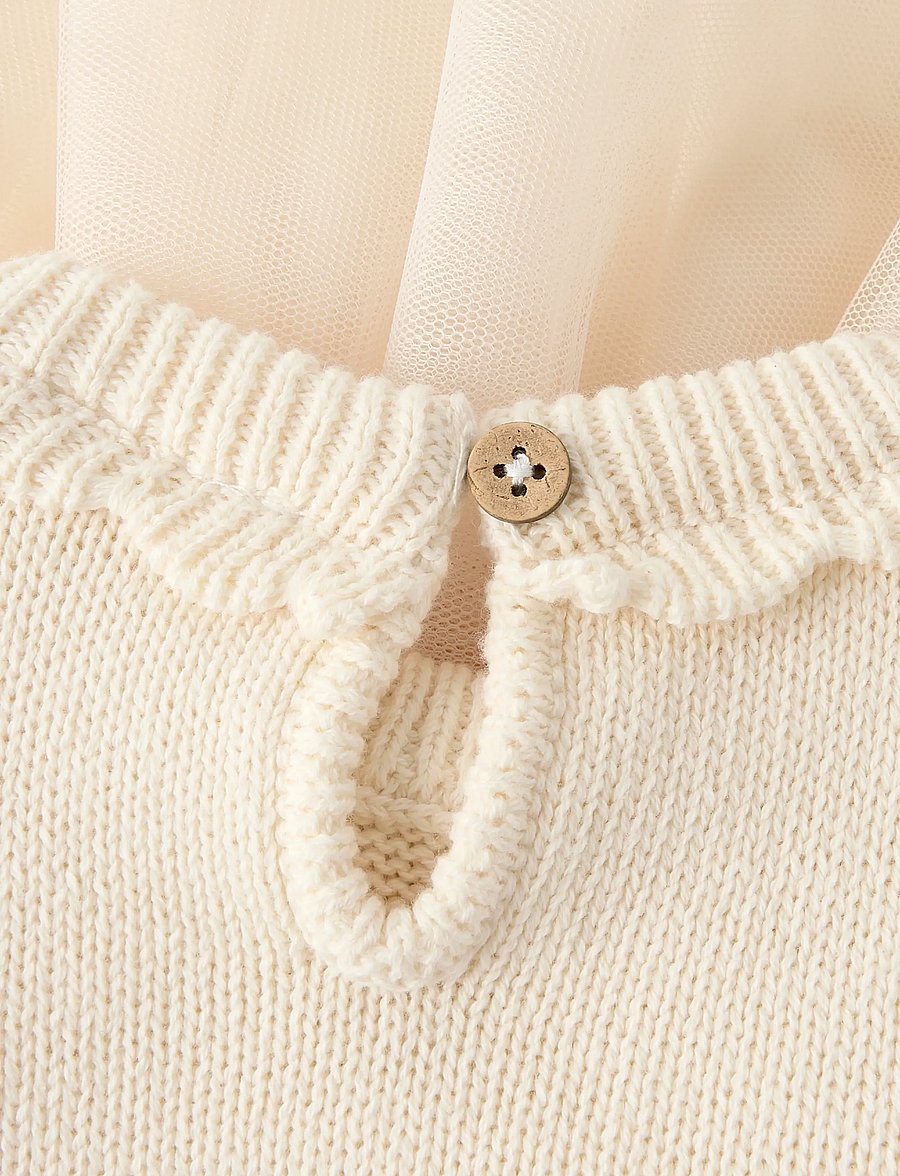Lil'Atelier - NBFSARINA LS KNIT BODY DRESS LIL - robes pour bébés à manches longues - pistachio shell - 3