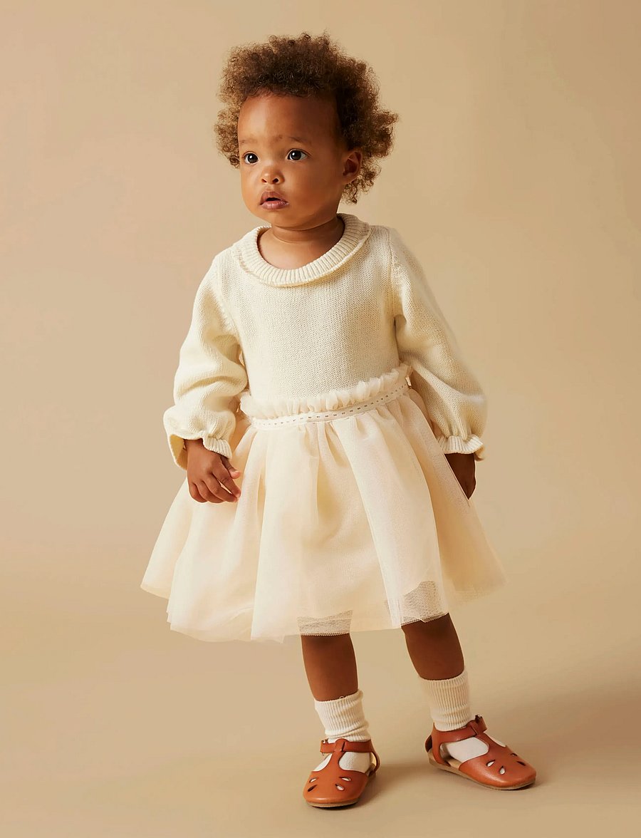 Lil'Atelier - NBFSARINA LS KNIT BODY DRESS LIL - robes pour bébés à manches longues - pistachio shell - 4