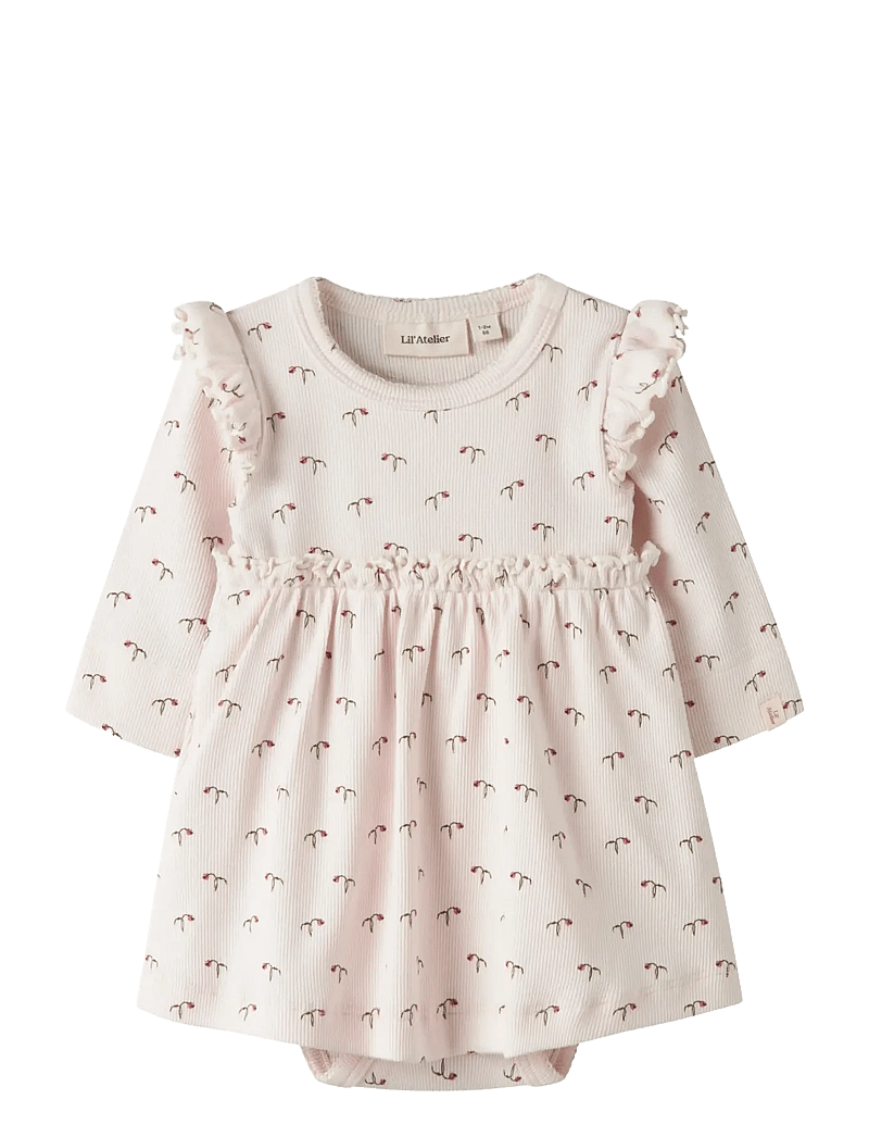 Lil'Atelier - NBFGAGO KIE LS BODY DRESS LIL - langärmelige babykleider - almost mauve - 0