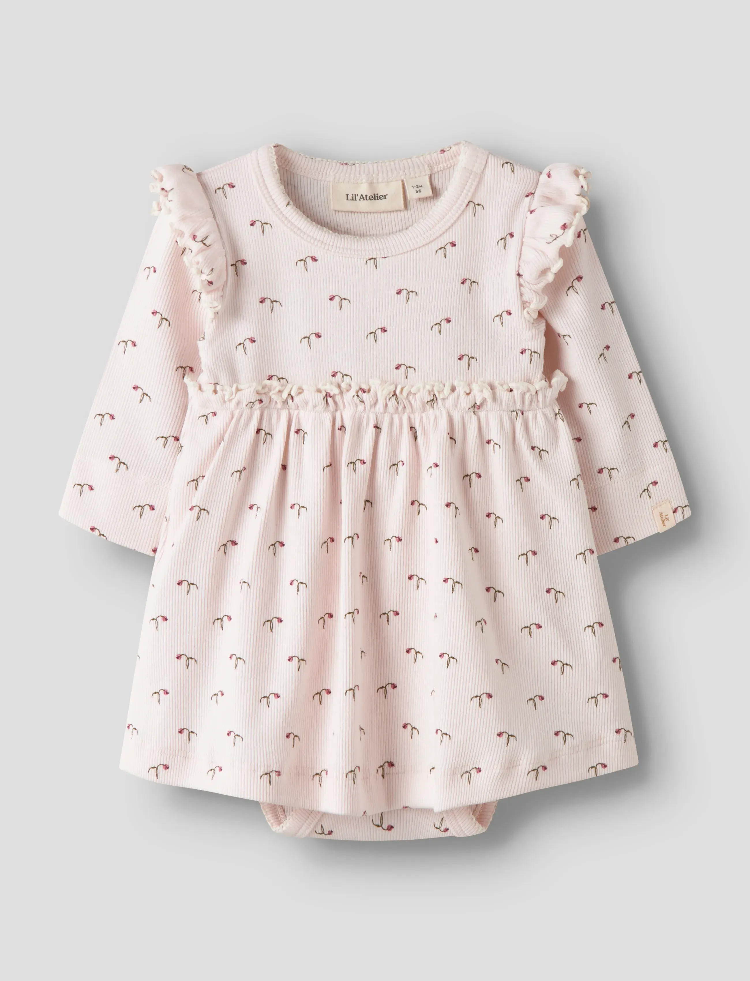 Lil'Atelier NBFGAGO KIE LS BODY DRESS LIL - Kjoler & Nederdele - ALMOST MAUVE / pink/rose
