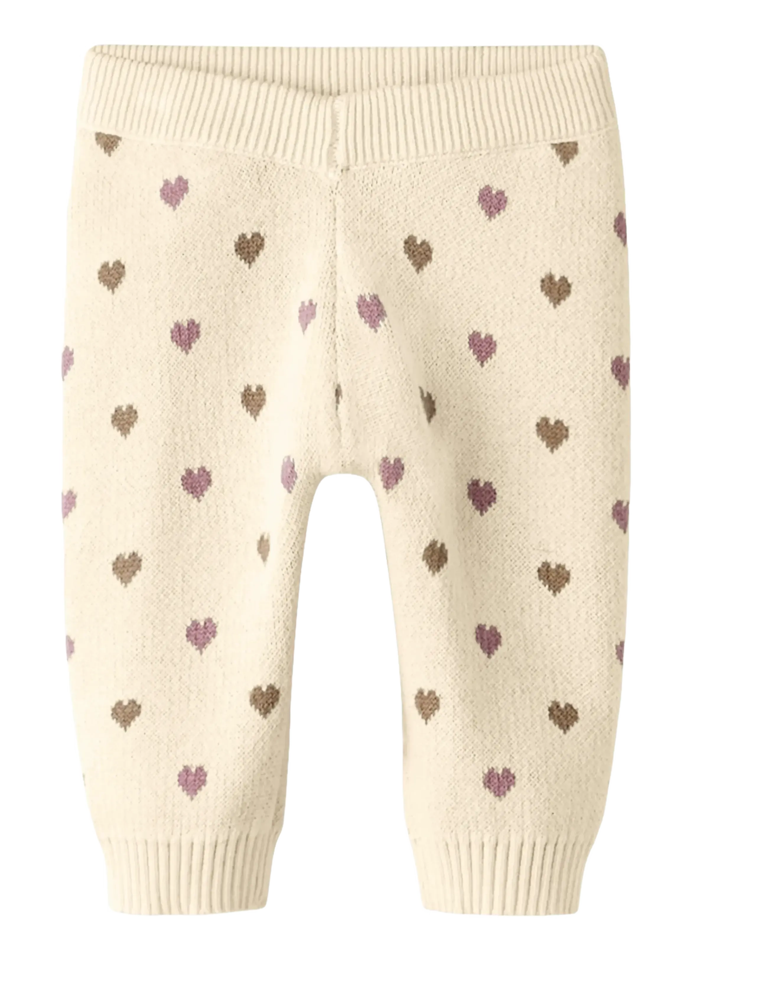 Lil'Atelier - NBFSARAN KNIT PANT HEART LIL - turtledove - 1