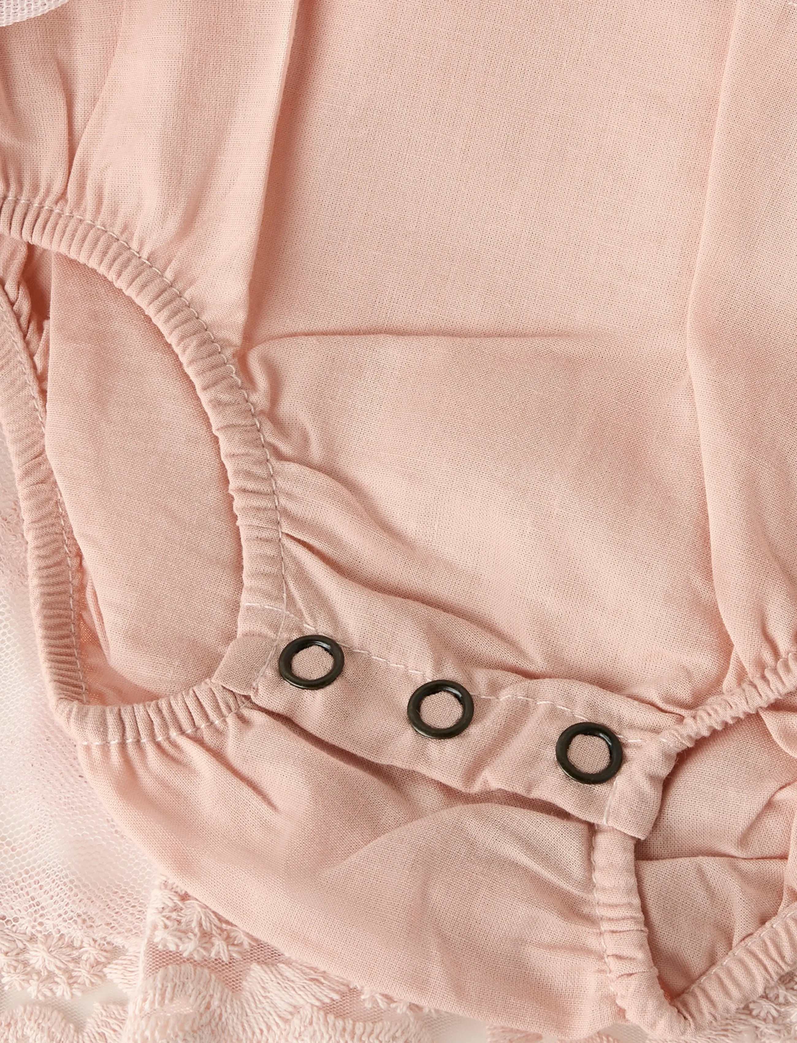 Lil'Atelier - NBFFEYA SL TULLE BODY DRESS LIL - kortærmede heldragter - peach whip - 4