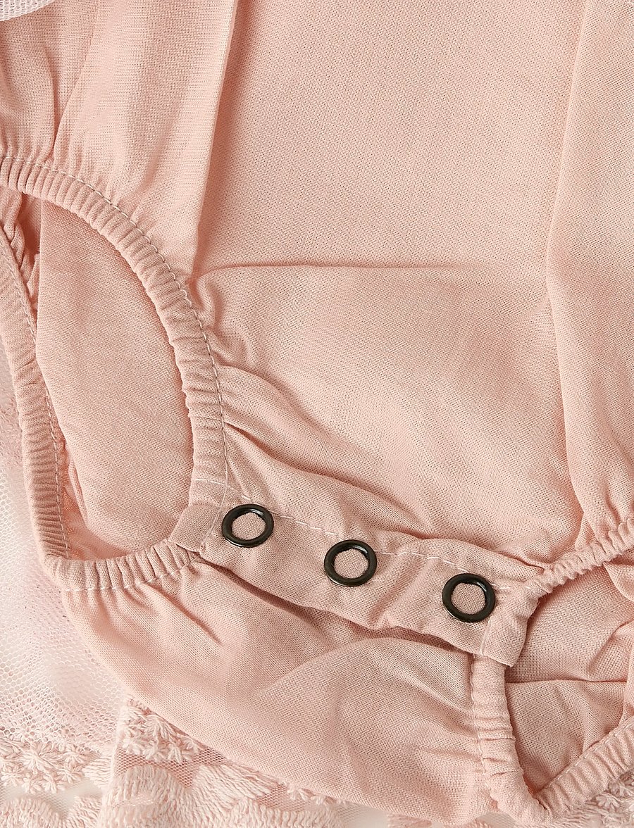 Lil'Atelier - NBFFEYA SL TULLE BODY DRESS LIL - kortærmede heldragter - peach whip - 4