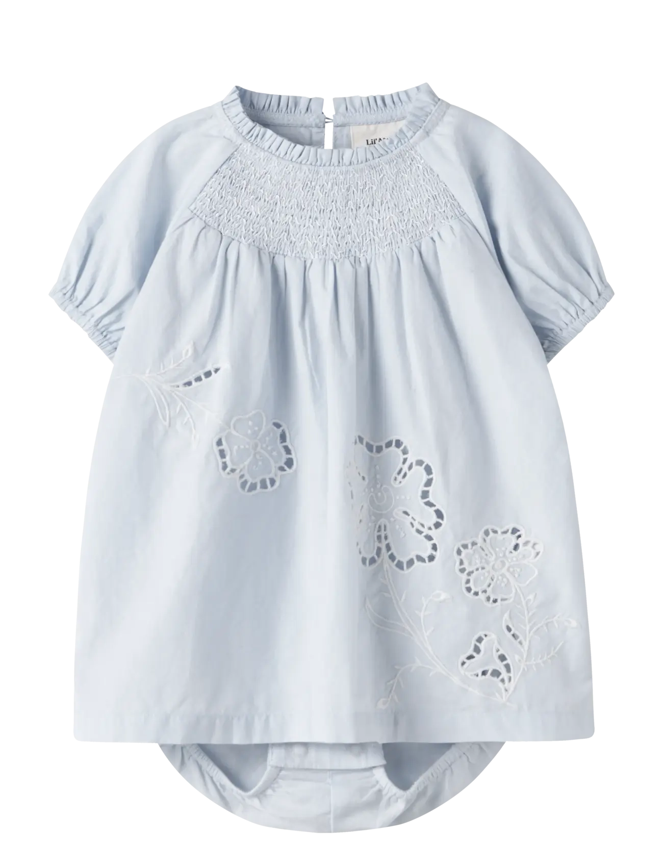 Lil'Atelier NBFFAUSTINE SS LOOSE BODY DRESS LIL - Baby 0-2 år - GRAY DAWN / blue