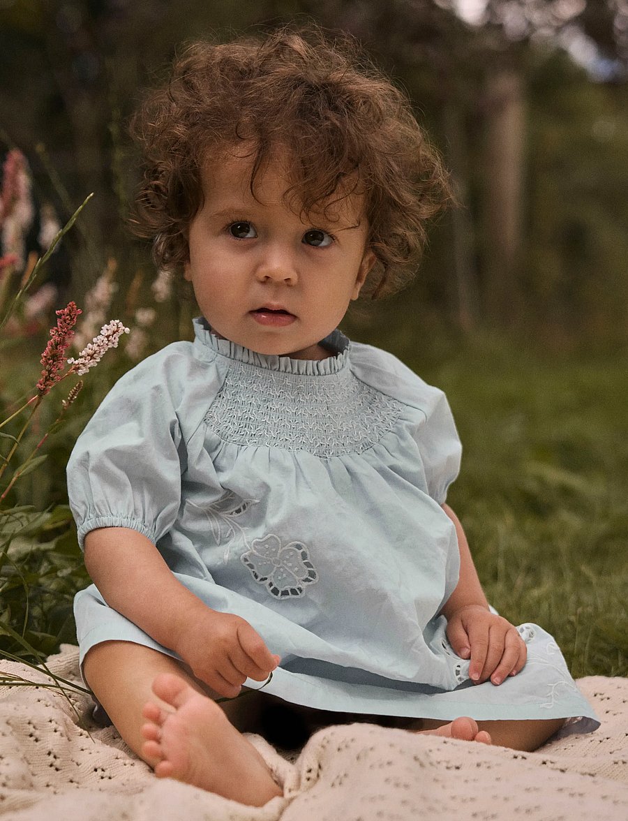 Lil'Atelier - NBFFAUSTINE SS LOOSE BODY DRESS LIL - babyjurken met korte mouwen - gray dawn - 4