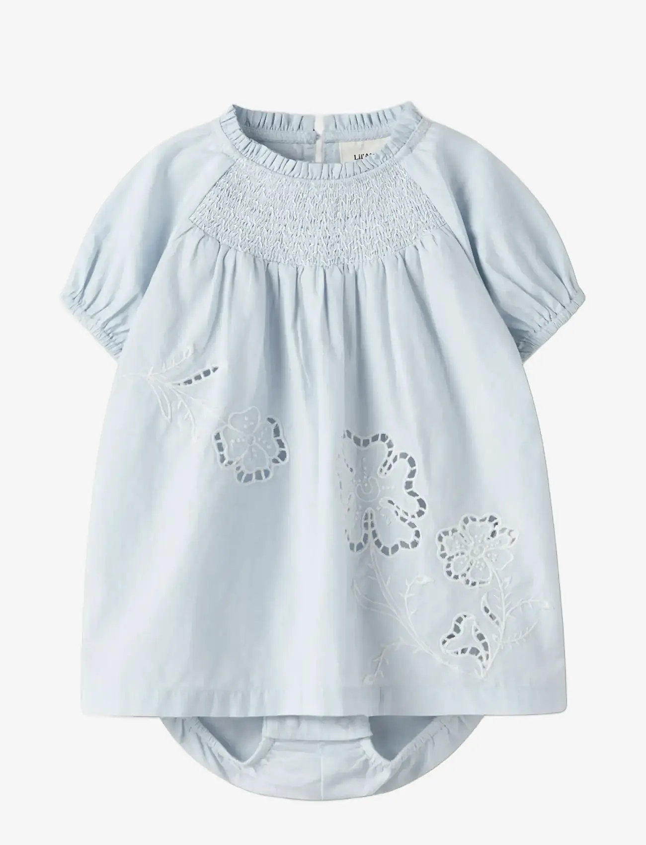 Lil'Atelier - NBFFAUSTINE SS LOOSE BODY DRESS LIL - kortärmade babyklänningar - gray dawn - 2