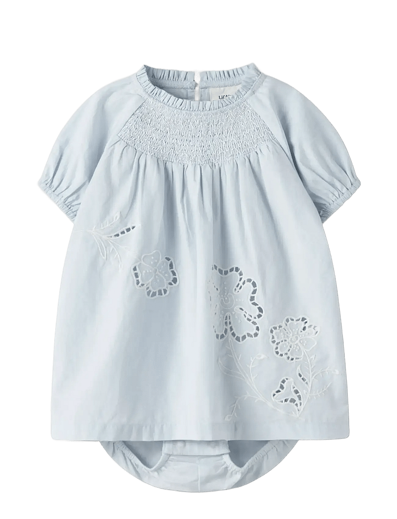 Lil'Atelier - NBFFAUSTINE SS LOOSE BODY DRESS LIL - kortärmade babyklänningar - gray dawn - 2