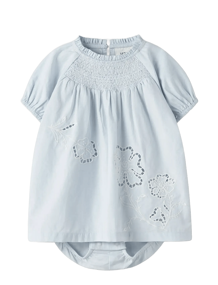 Lil'Atelier - NBFFAUSTINE SS LOOSE BODY DRESS LIL - babyjurken met korte mouwen - gray dawn - 2