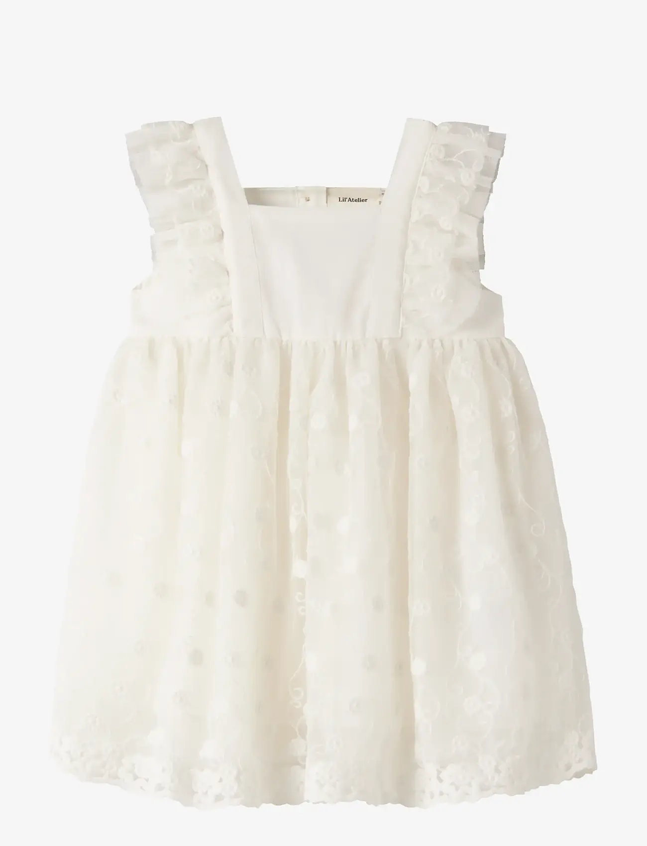 Lil'Atelier - NMFFEYA SL TULLE DRESS LIL - festkjoler - coconut milk - 0