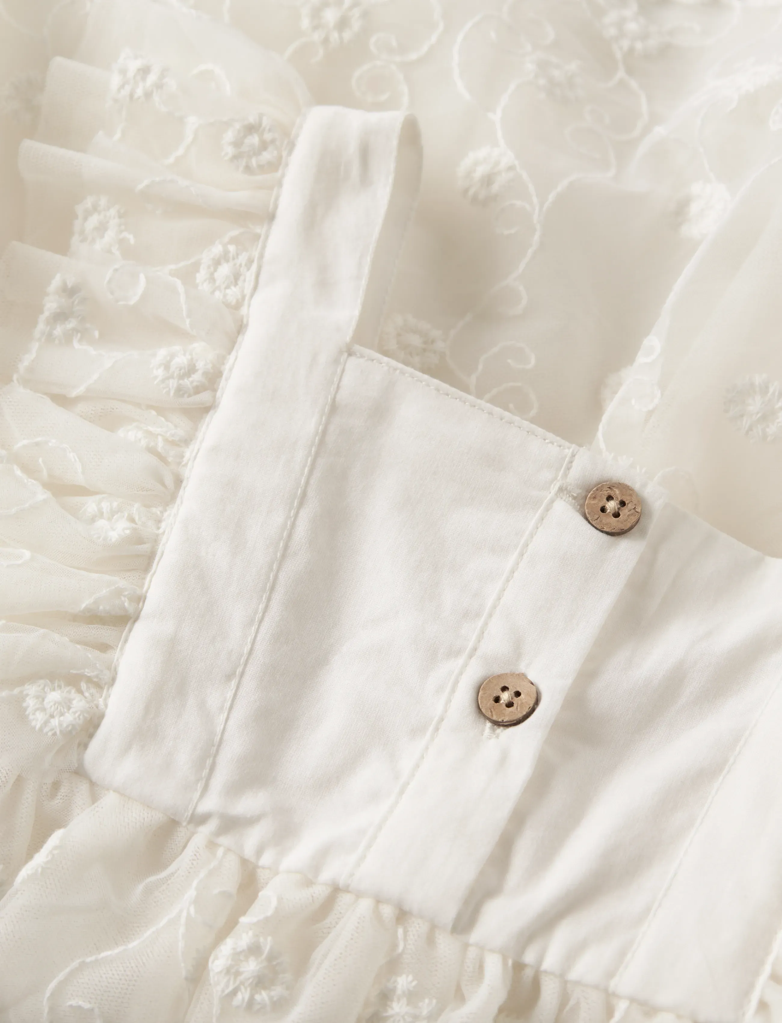 Lil'Atelier - NMFFEYA SL TULLE DRESS LIL - festkjoler - coconut milk - 2