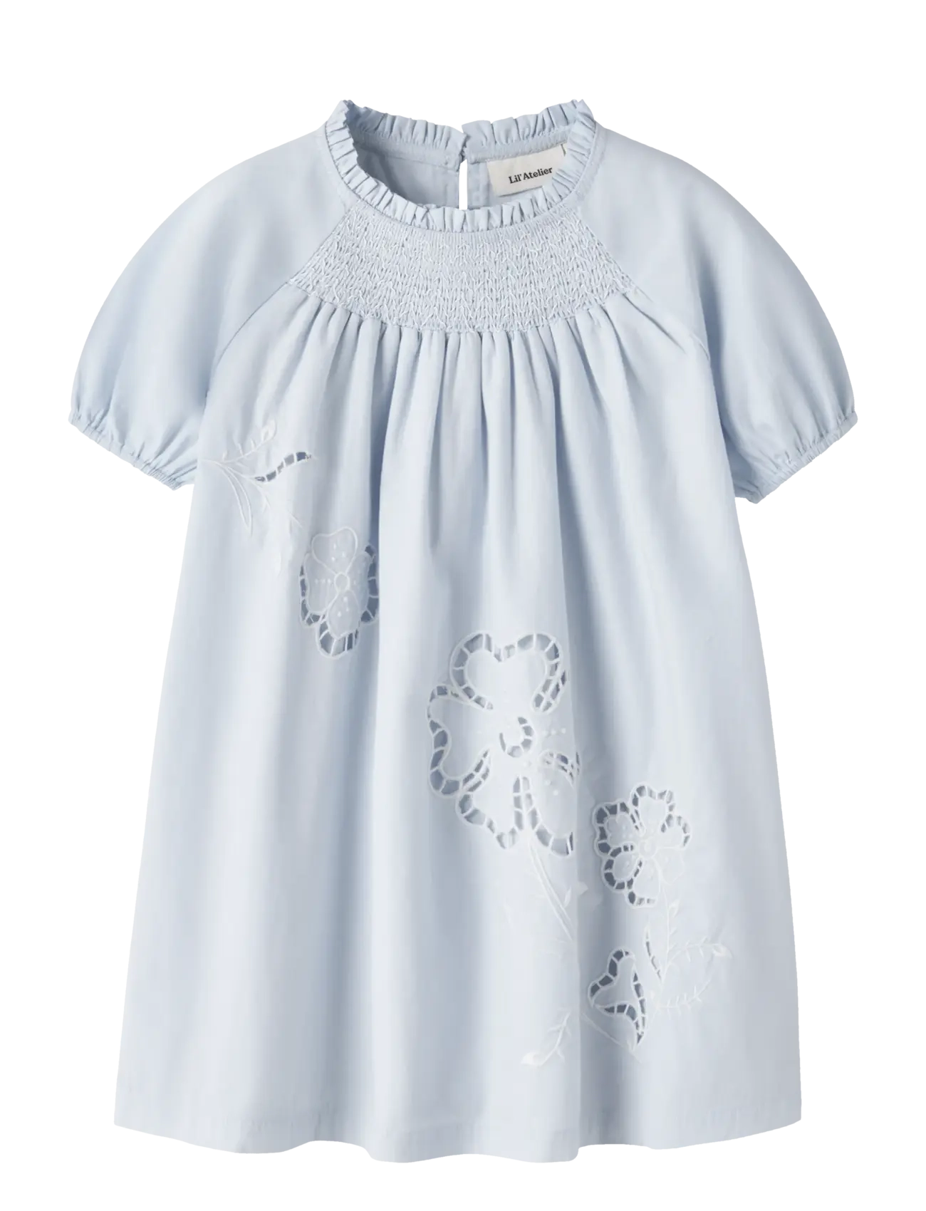 Lil'Atelier NMFFAUSTINE SS LOOSE DRESS LIL - Vaatetus - GRAY DAWN / blue
