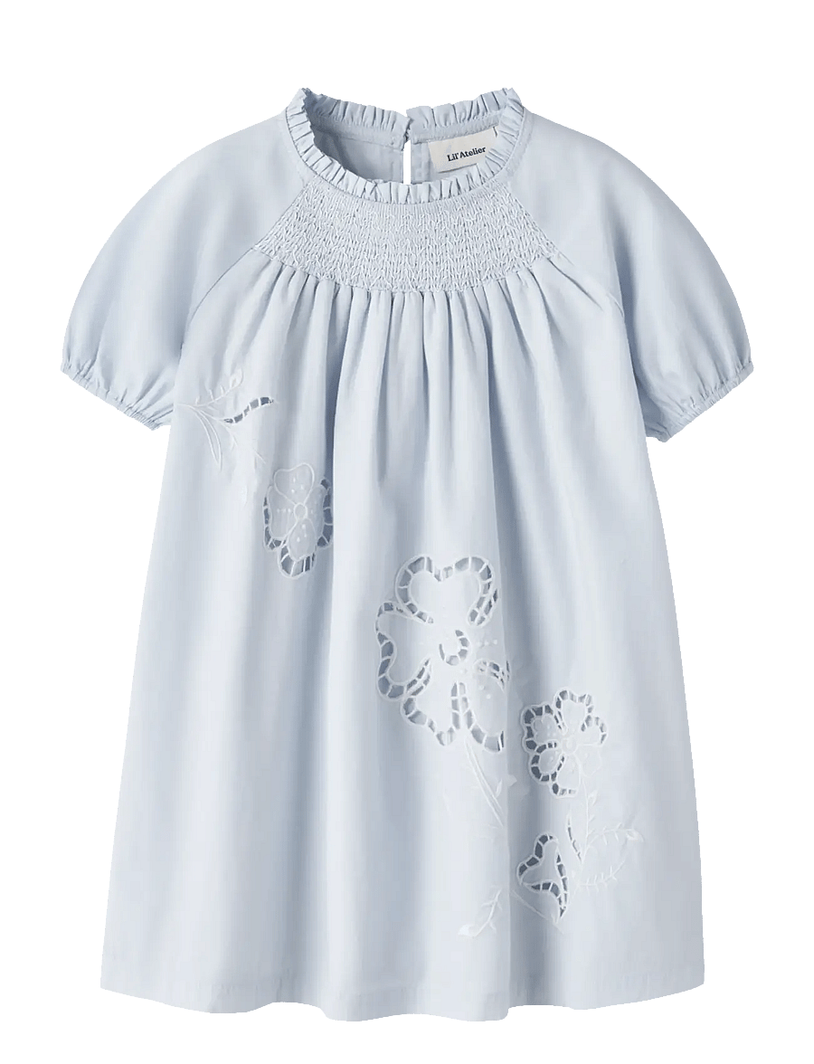 Lil'Atelier - NMFFAUSTINE SS LOOSE DRESS LIL - babyjurken met korte mouwen - gray dawn - 0