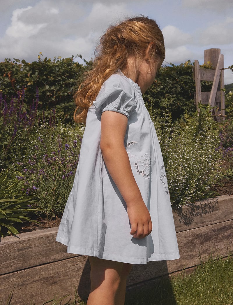 Lil'Atelier - NMFFAUSTINE SS LOOSE DRESS LIL - kurzärmelige babykleider - gray dawn - 4