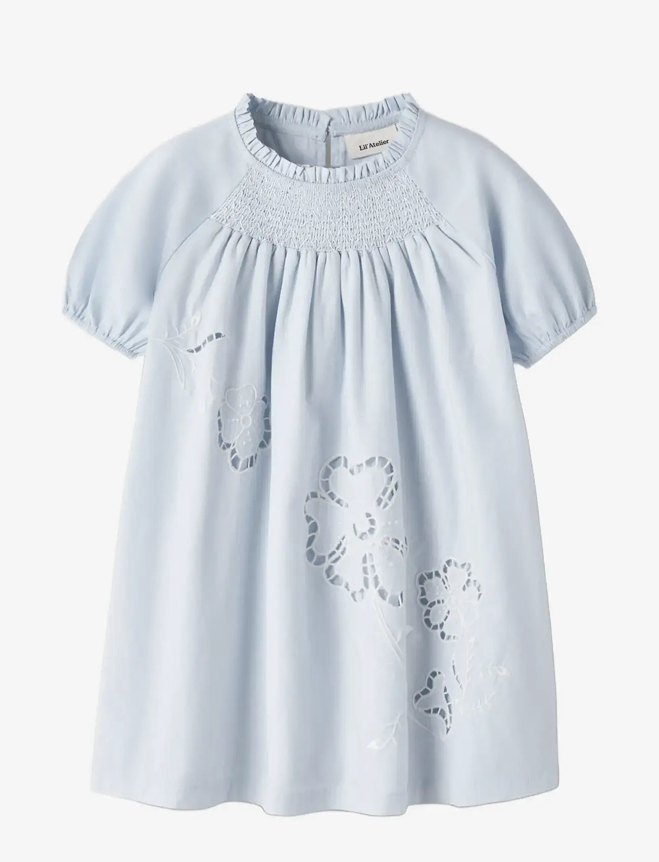 Lil'Atelier - NMFFAUSTINE SS LOOSE DRESS LIL - short-sleeved baby dresses - gray dawn - 2