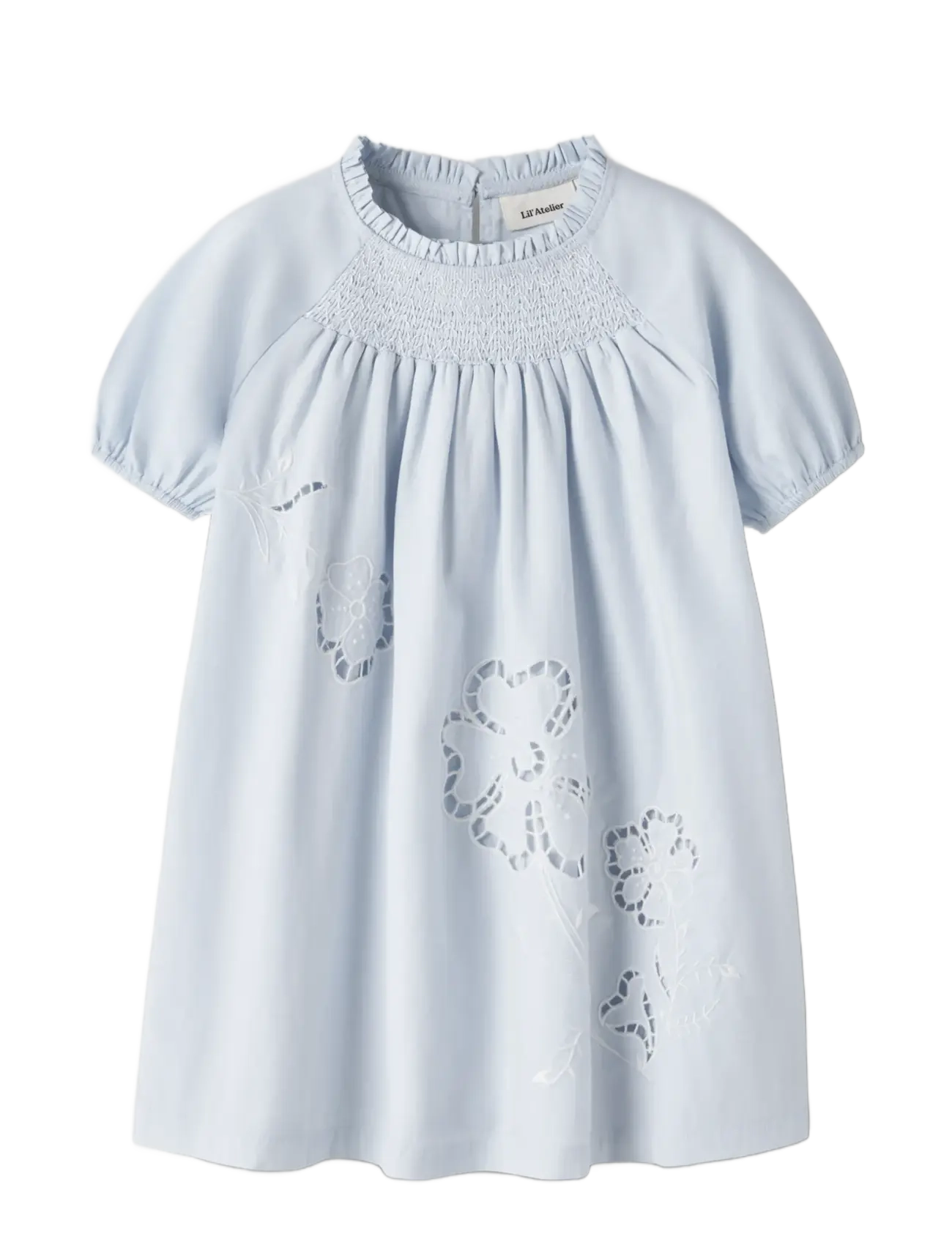 Lil'Atelier - NMFFAUSTINE SS LOOSE DRESS LIL - kurzärmelige babykleider - gray dawn - 2