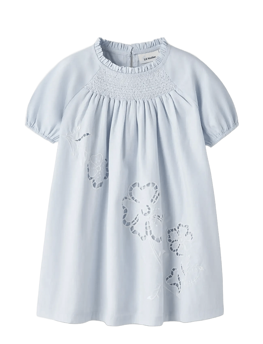 Lil'Atelier - NMFFAUSTINE SS LOOSE DRESS LIL - babyjurken met korte mouwen - gray dawn - 2