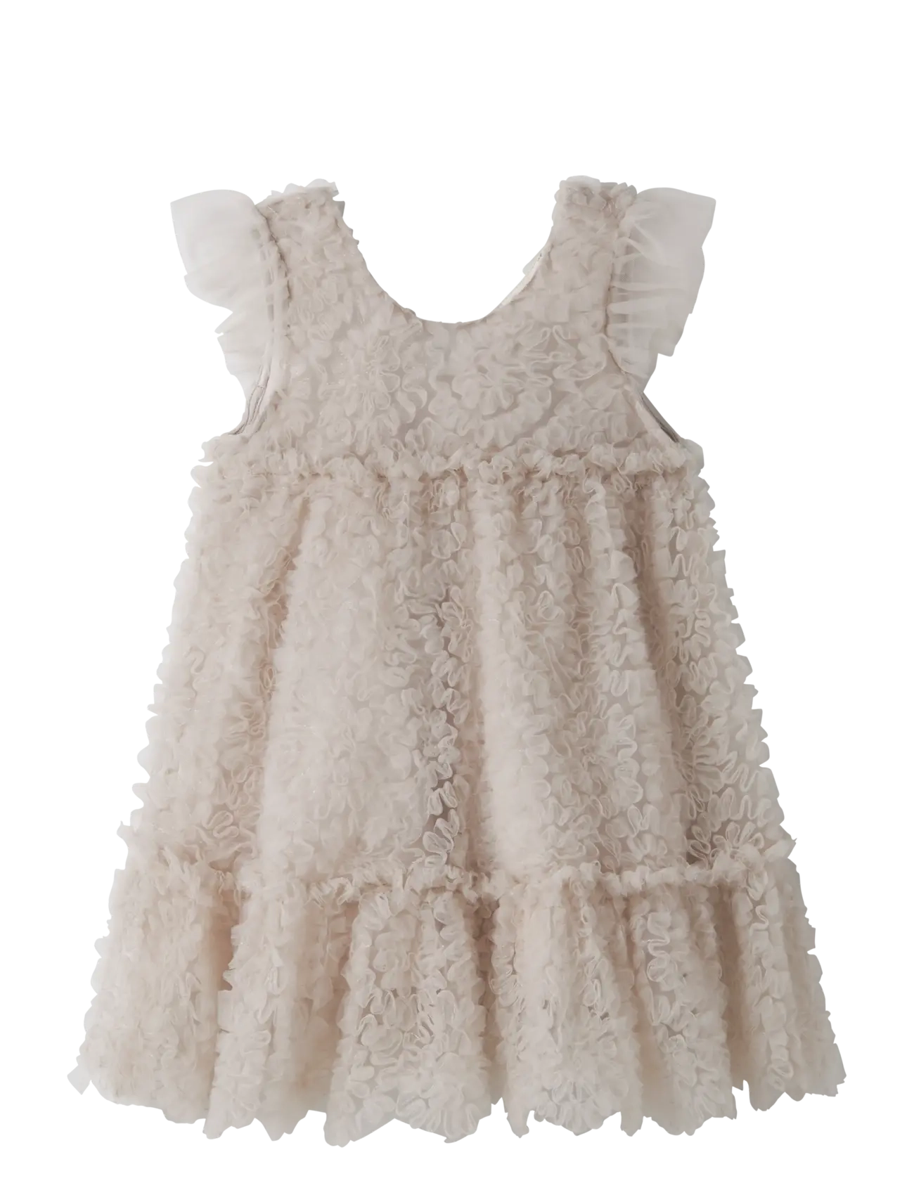 Lil'Atelier NMFFAUNA CAPSL TULLE DRESS LIL - Lapsed 98–134 - PUMICE STONE / cream