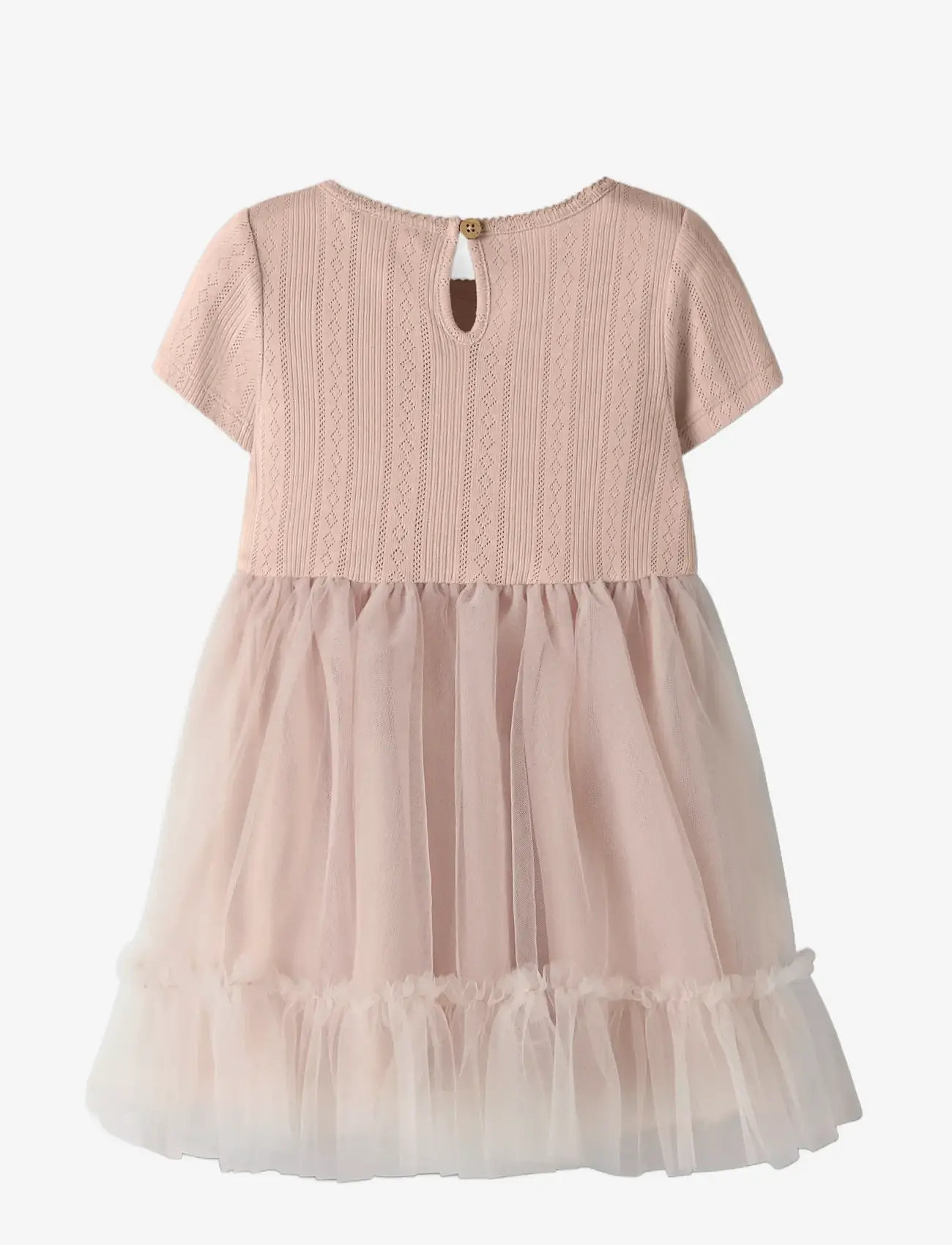 Lil'Atelier - NMFFANELLA SS TULLE DRESS LIL - lühikeste varrukatega beebi kleidid - peach whip - 1
