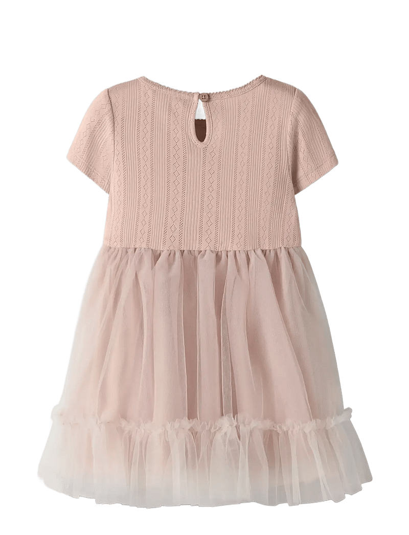 Lil'Atelier - NMFFANELLA SS TULLE DRESS LIL - kurzärmelige babykleider - peach whip - 1