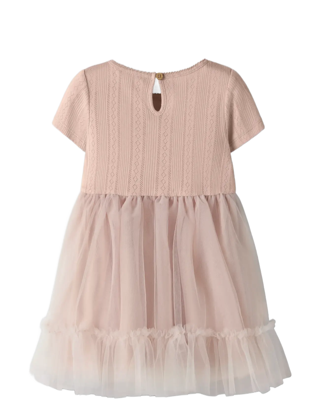 Lil'Atelier - NMFFANELLA SS TULLE DRESS LIL - kortärmade babyklänningar - peach whip - 1