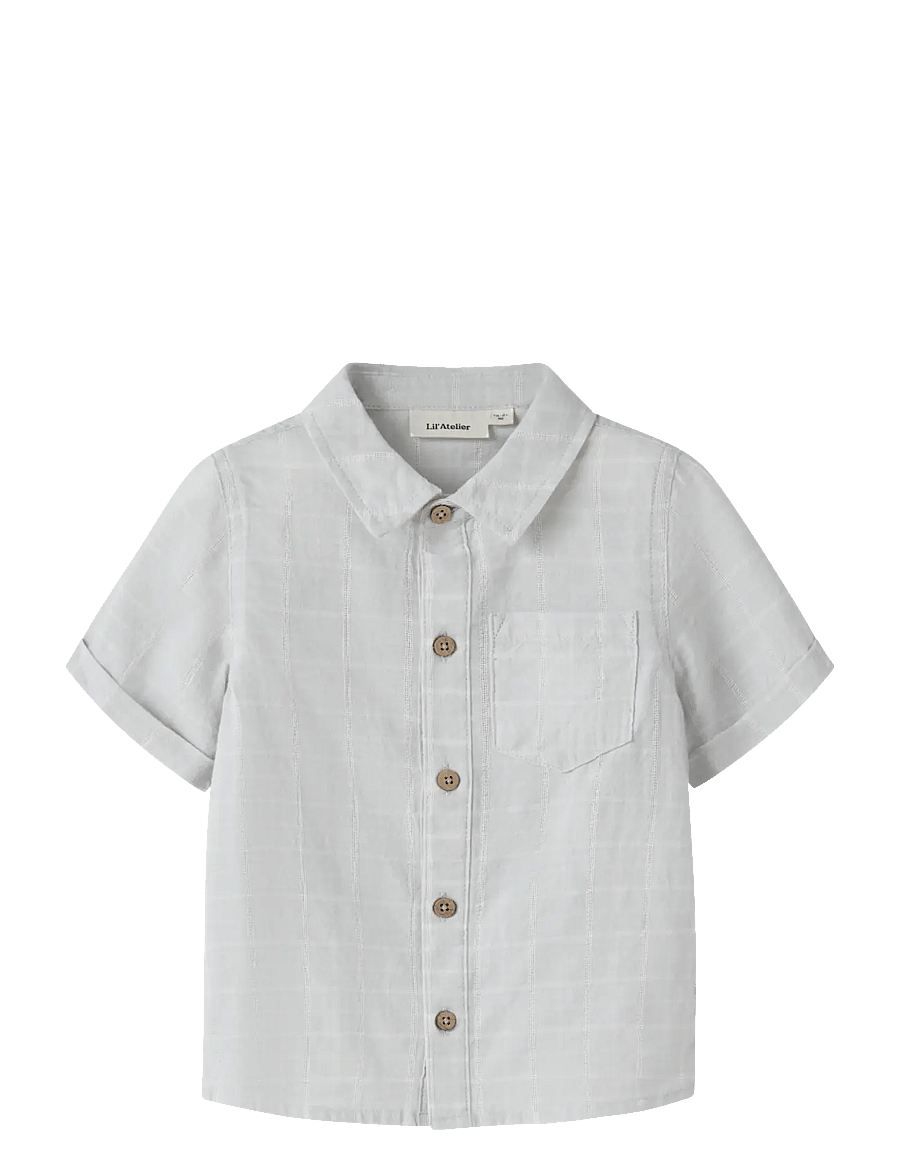 Lil'Atelier - NMMFLORENTIN SS SHIRT LIL - chemises à manches courtes - gray dawn - 0