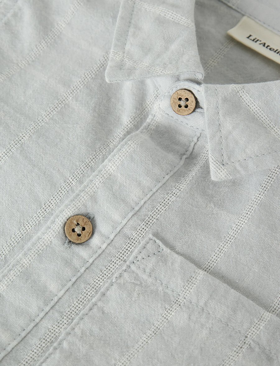 Lil'Atelier - NMMFLORENTIN SS SHIRT LIL - chemises à manches courtes - gray dawn - 4