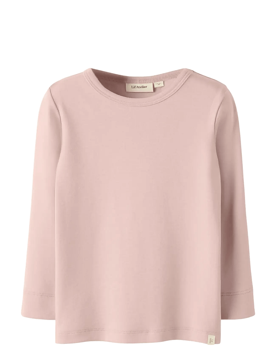 Lil'Atelier - NMNGAYO LS SLIM TOP LIL NOOS - långärmade t-shirts - misty rose - 0