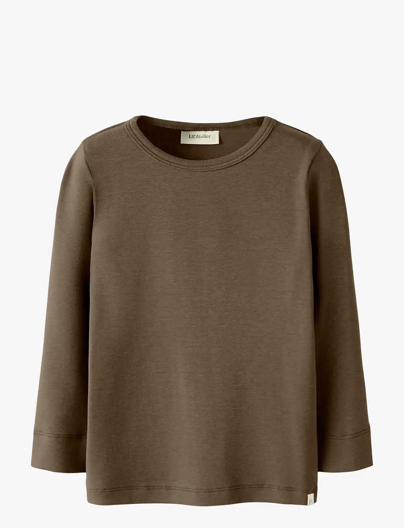 Lil'Atelier - NMNGAYO LS SLIM TOP LIL NOOS - langærmede t-shirts - shitake - 0