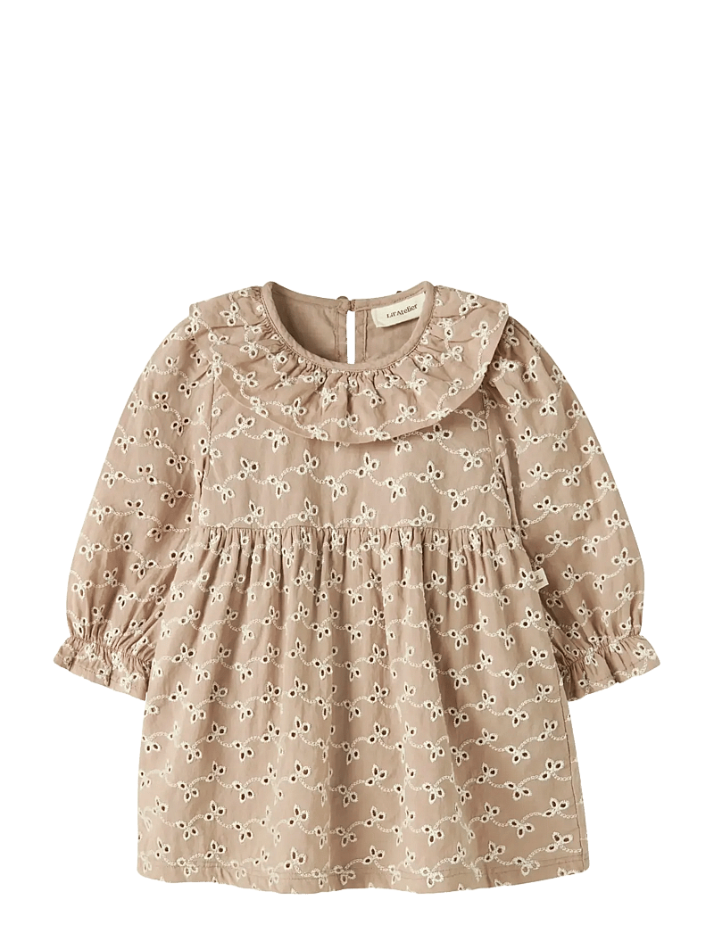 Lil'Atelier - NBFTESSIE LS BODY DRESS LIL - langärmelige babykleider - roebuck - 1