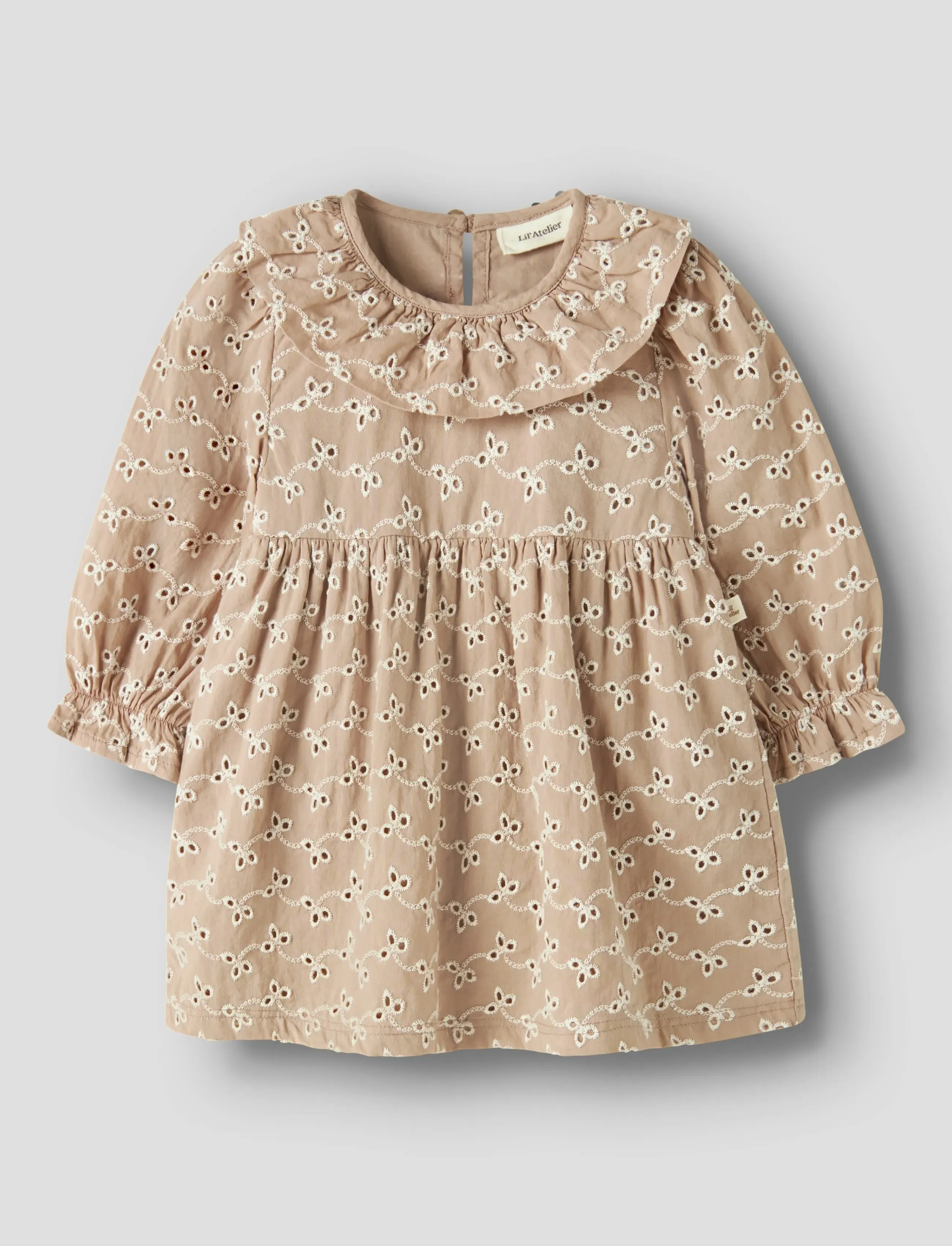 Lil'Atelier NBFTESSIE LS BODY DRESS LIL - Langärmelige Babykleider - ROEBUCK / beige