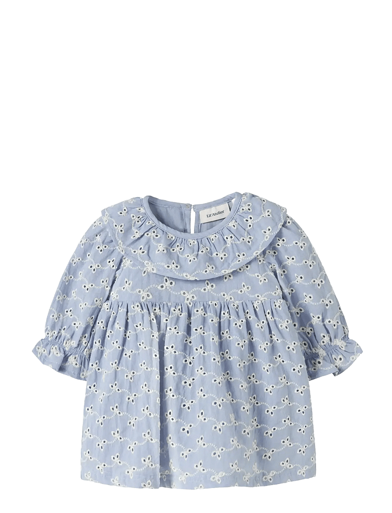 Lil'Atelier - NBFTESSIE LS BODY DRESS LIL - langärmelige babykleider - zen blue - 1