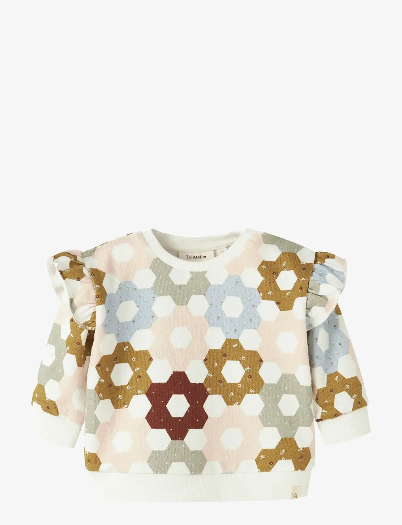 Lil'Atelier - NBFDIAS LS LOOSE SWEAT LIL - sweatshirts - coconut milk - 0