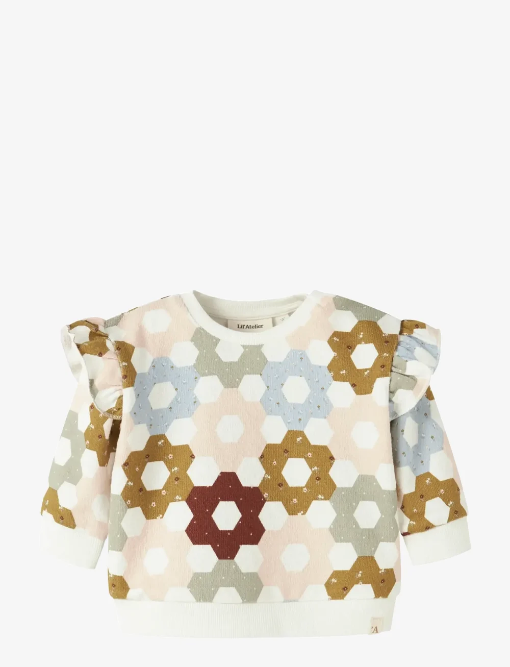 Lil'Atelier - NBFDIAS LS LOOSE SWEAT LIL - sweatshirts - coconut milk - 0