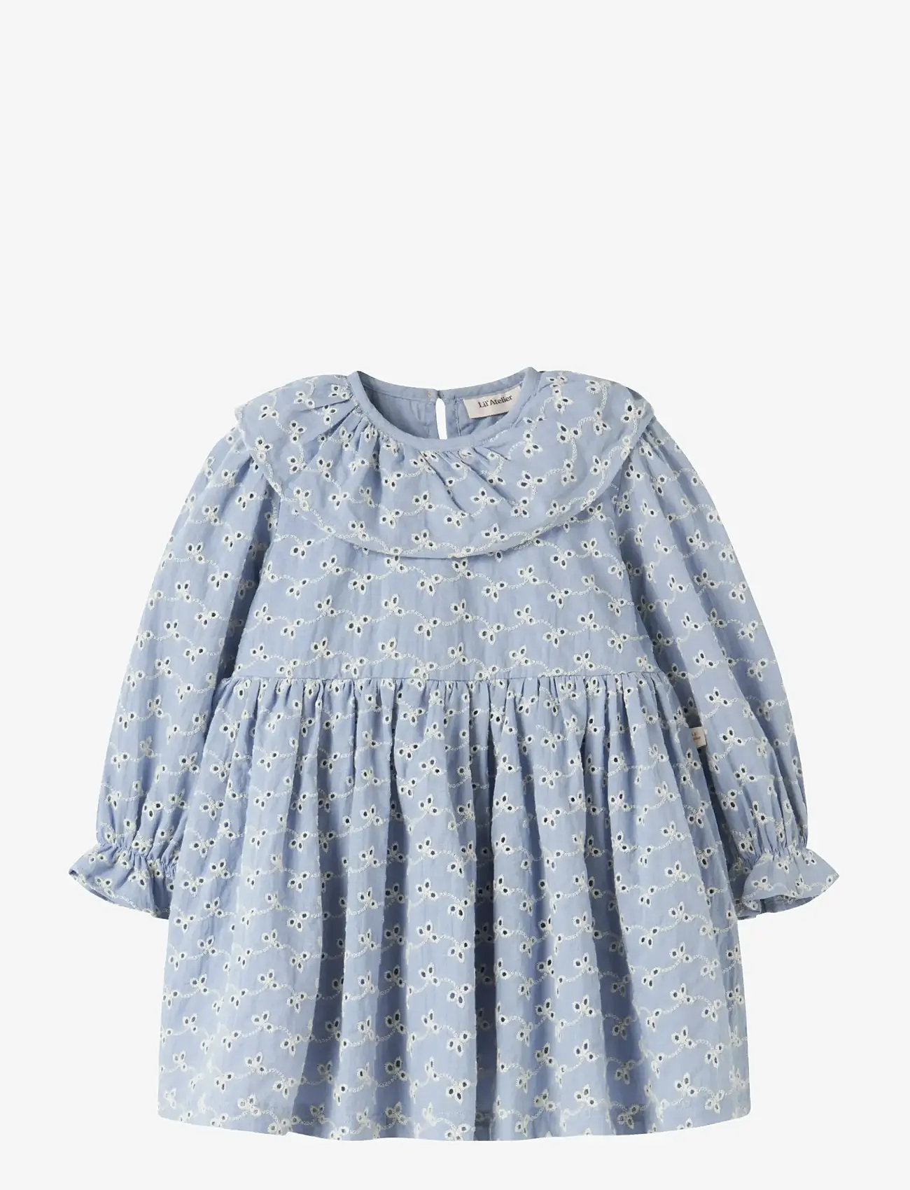 Lil'Atelier - NMFTESSIE LS LOOSE DRESS LIL - langärmelige freizeitkleider - zen blue - 0