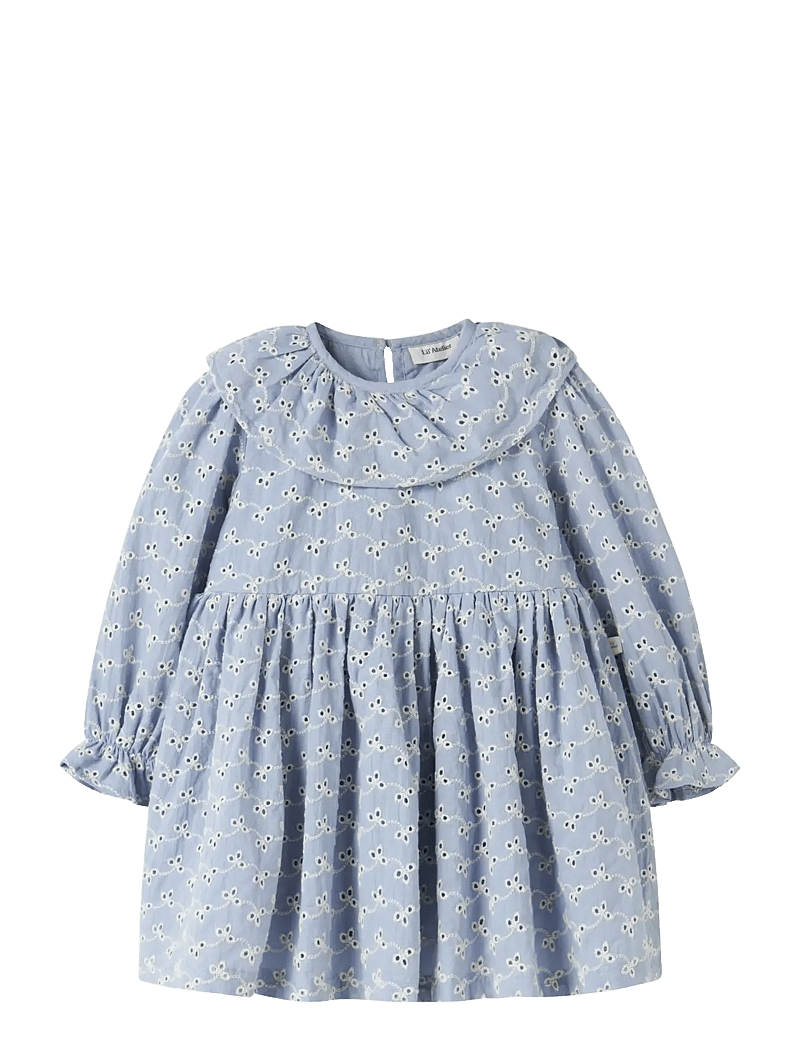 Lil'Atelier - NMFTESSIE LS LOOSE DRESS LIL - langärmelige freizeitkleider - zen blue - 0