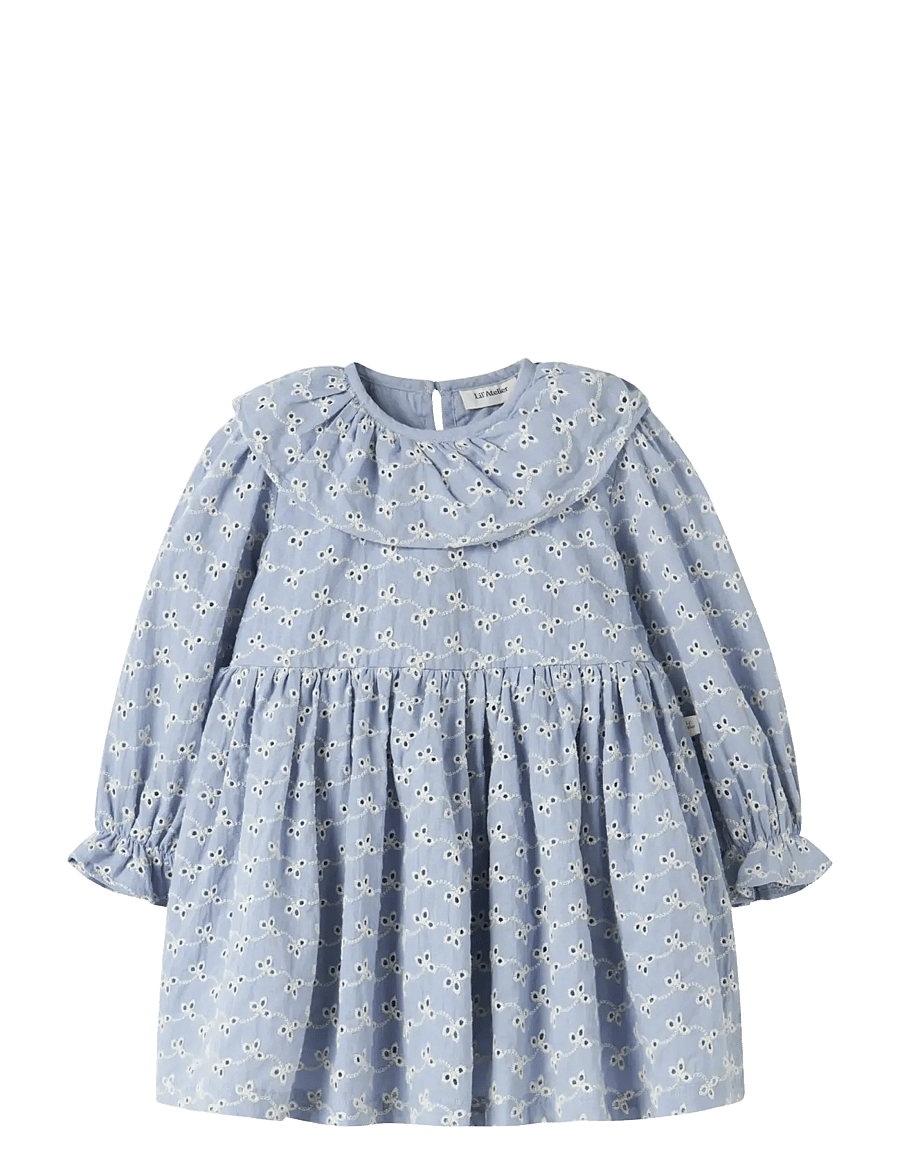 Lil'Atelier - NMFTESSIE LS LOOSE DRESS LIL - langärmelige freizeitkleider - zen blue - 1