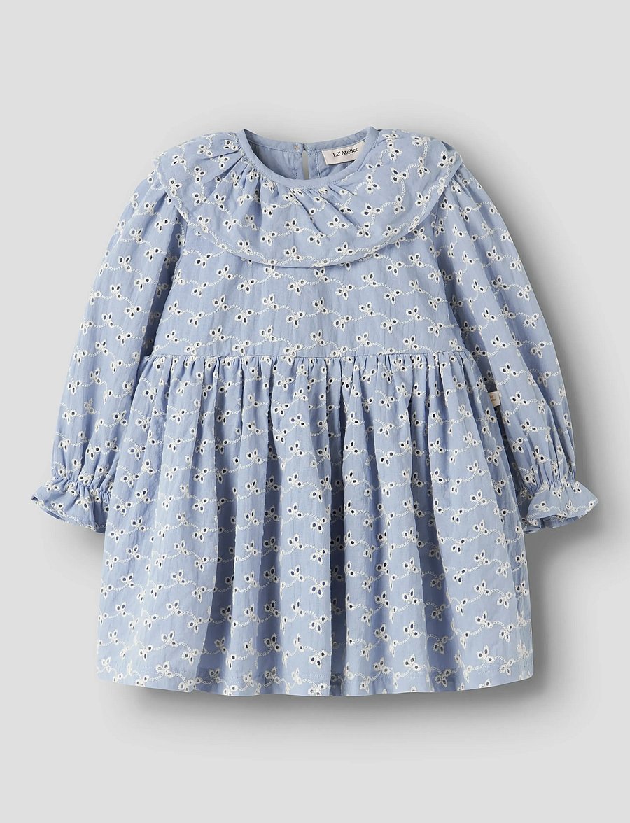 Lil'Atelier - NMFTESSIE LS LOOSE DRESS LIL - langärmelige freizeitkleider - zen blue - 0
