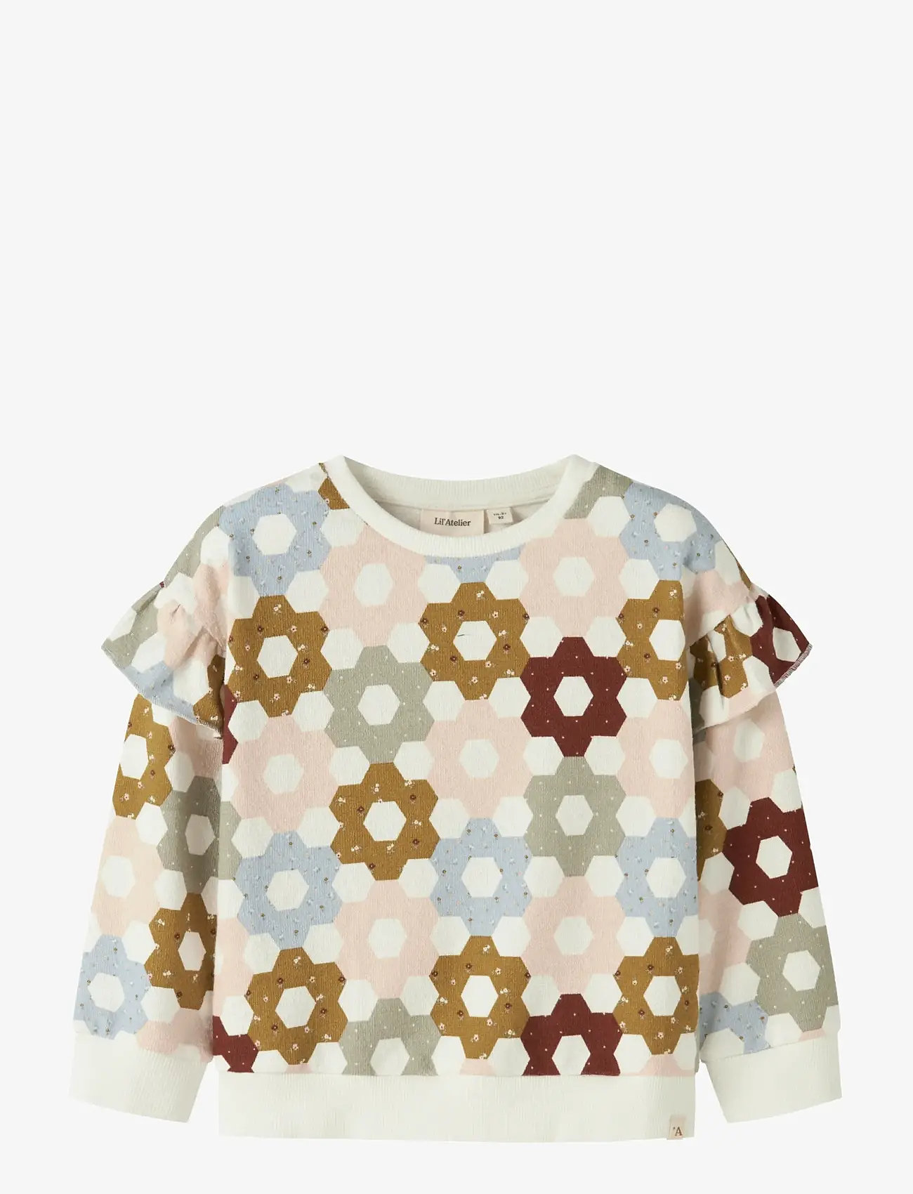 Lil'Atelier - NMFDIAS LS LOOSE SWEAT LIL - sweatshirts - coconut milk - 0