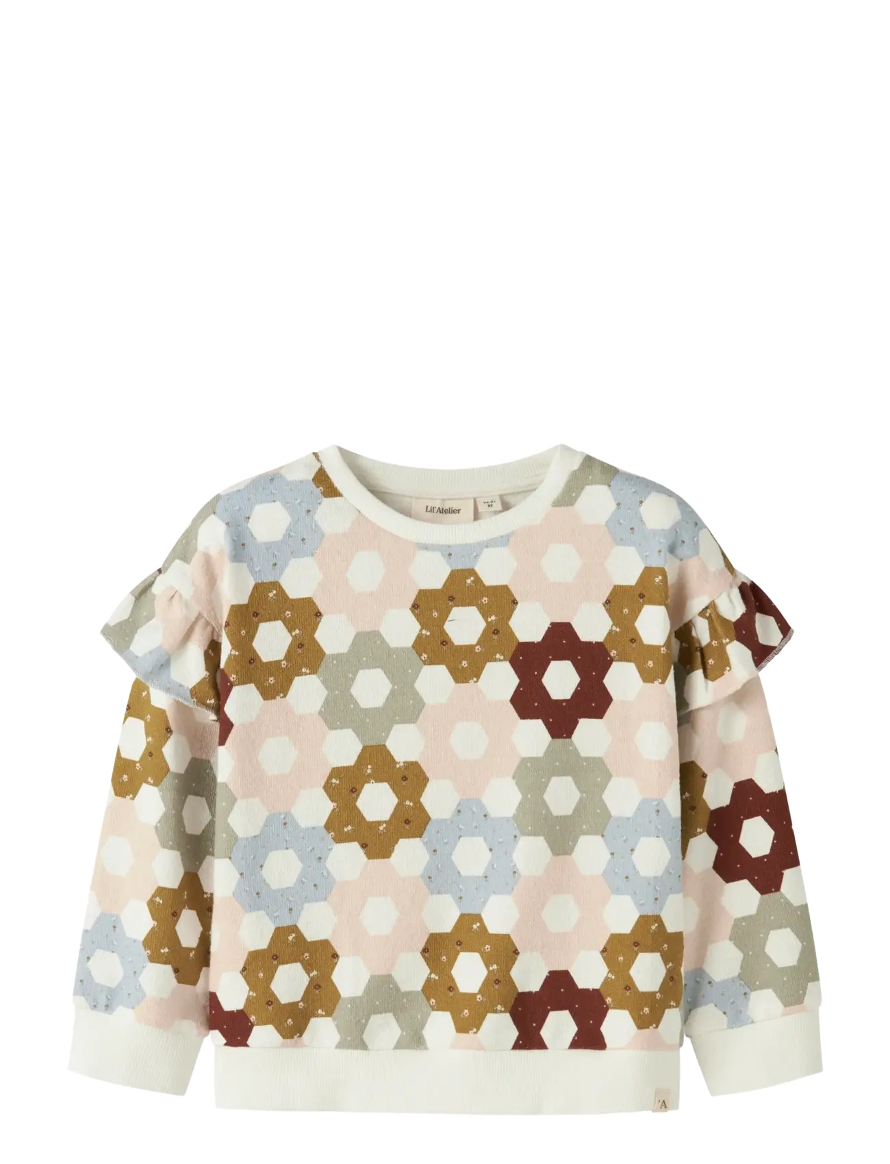 Lil'Atelier NMFDIAS LS LOOSE SWEAT LIL - Kinder 98-134 - COCONUT MILK / multi
