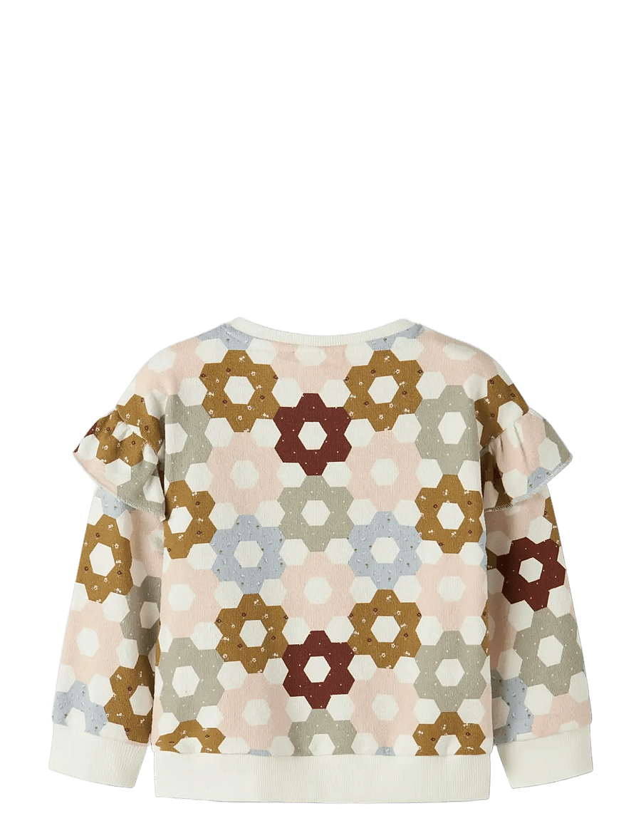Lil'Atelier - NMFDIAS LS LOOSE SWEAT LIL - sweatshirts - coconut milk - 1