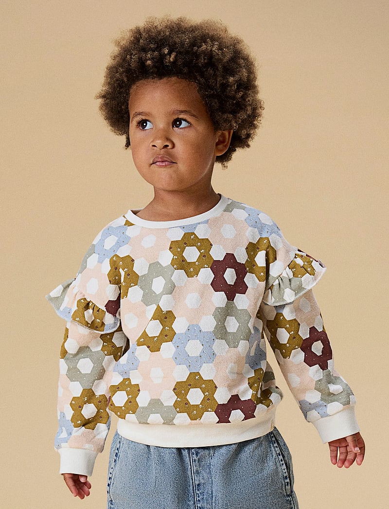 Lil'Atelier - NMFDIAS LS LOOSE SWEAT LIL - sweatshirts - coconut milk - 2