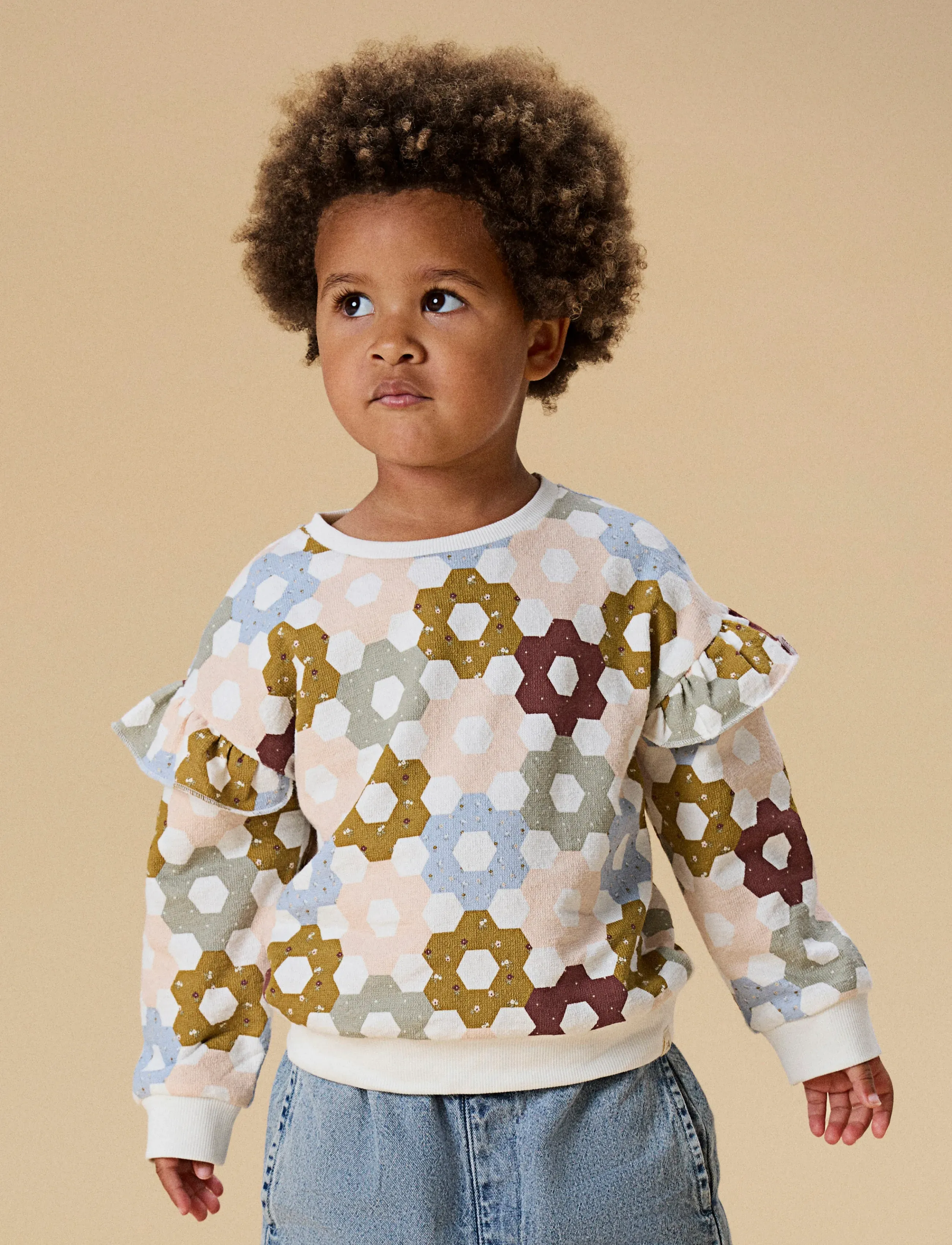 Lil'Atelier - NMFDIAS LS LOOSE SWEAT LIL - sweatshirts - coconut milk - 2